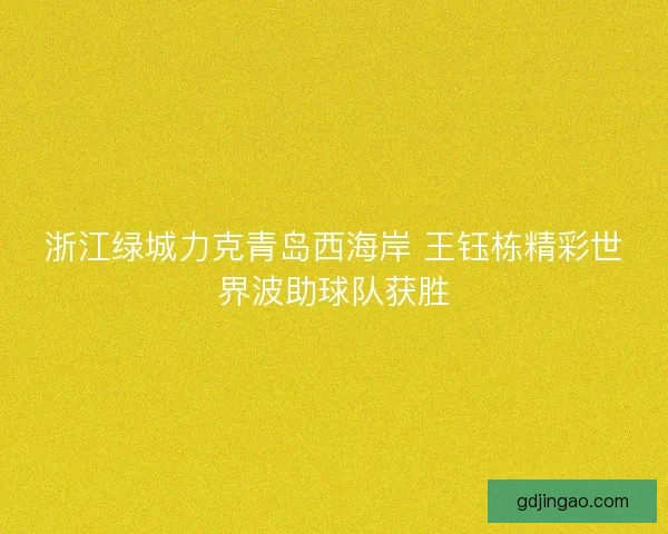 浙江绿城力克青岛西海岸 王钰栋精彩世界波助球队获胜 浙江绿城力克青岛西海岸 王钰栋精彩世界波助球队获胜