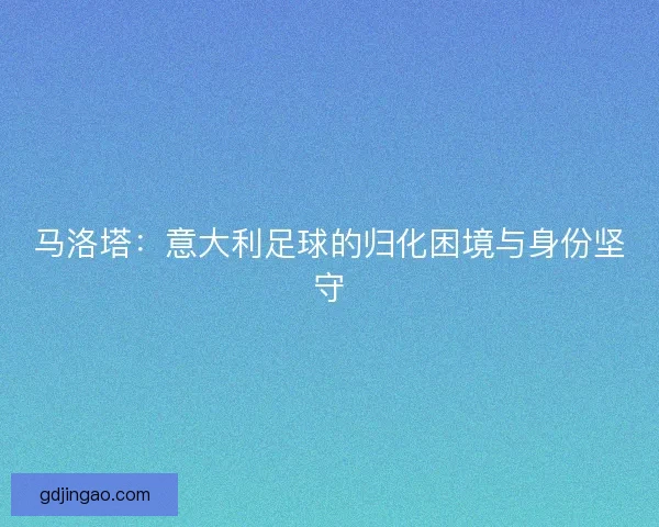 马洛塔：意大利足球的归化困境与身份坚守