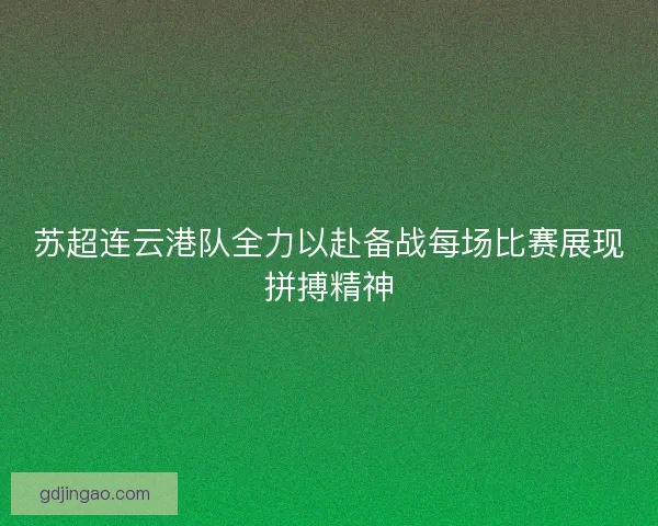 苏超连云港队全力以赴备战每场比赛展现拼搏精神